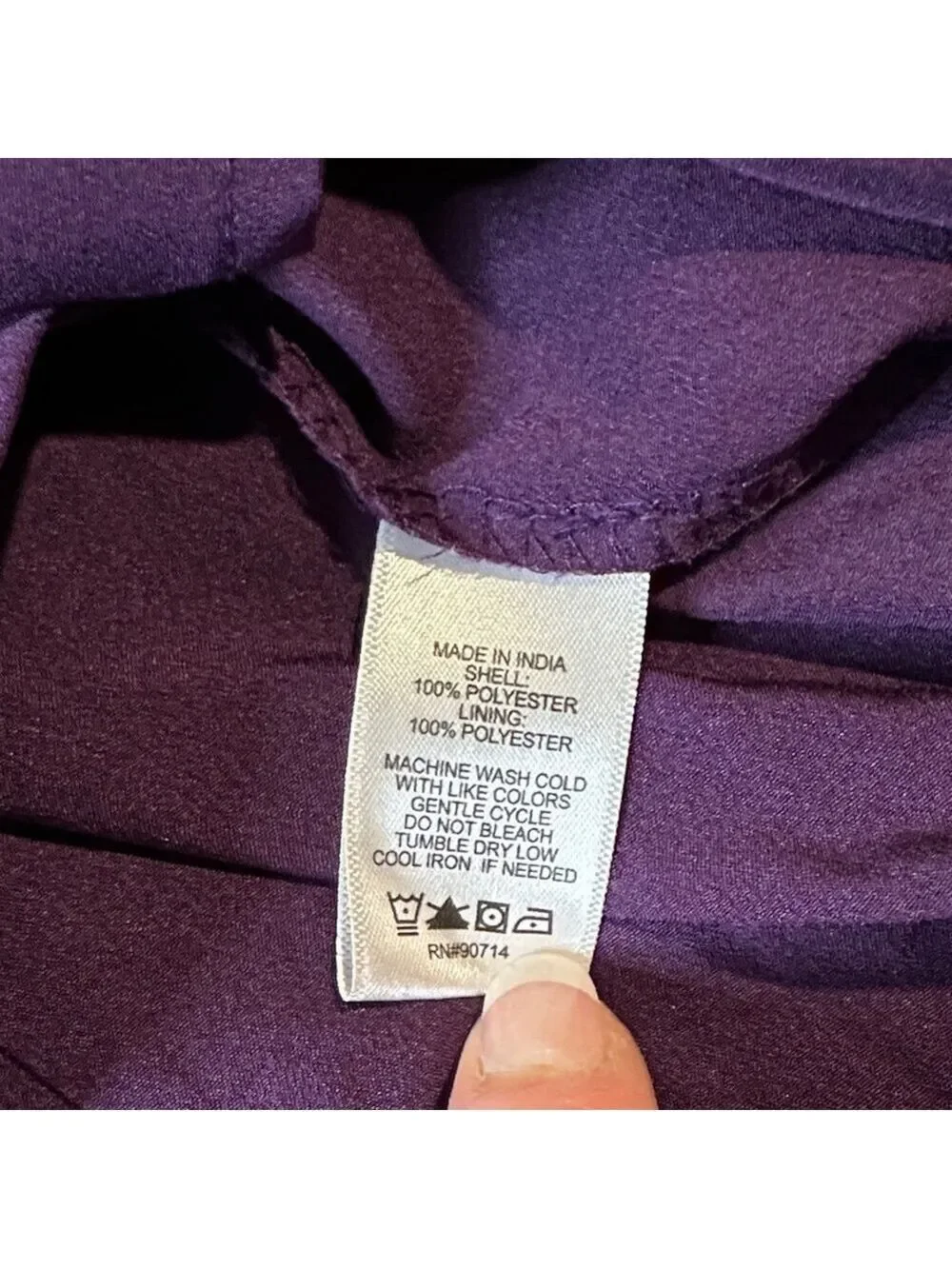 1 State Elegant Purple lined Tiered Babydoll Women's Dress sz Small - Picture 8 of 8